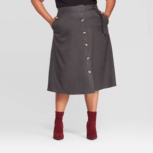 Ava & Viv Dark Gray skirt
